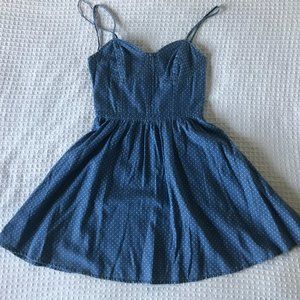 LC Lauren Conrad | Denim Polka Dot Dress
